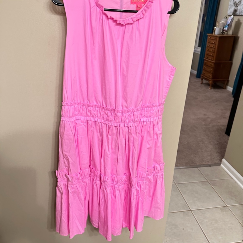 Lilly Pulitzer Vibrant Pink Ruffle Dress